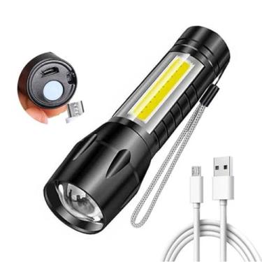 Imagem de Lanterna Portátil USB Recarregável: Brilho Superpotente para Acampamentos ao Ar Livre e Emergências - Mini Lanterna LED de Liga de Alumínio Tático"- Champions Rox