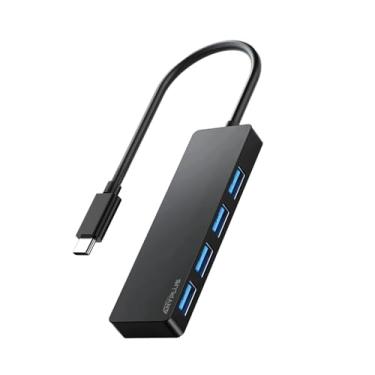 Imagem de ANYPLUS Hub USB C, 4 portas USB 3.0 Hub divisor com transferência de dados de 5 Gbps, divisor USB C para MacBook tipo C, Mac Pro, iMac, Surface, XPS, Flash Drive, HDD móvel