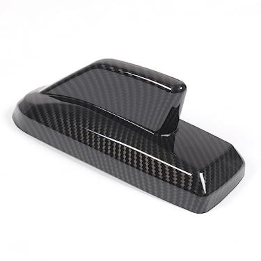 Imagem de Compatível com Cadillac Escalade 2021 2022 2023 capa de antena de barbatana de tubarão de carro adesivo base de sinal de rádio acabamento interno, acessórios (padrão de fibra de carbono)