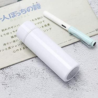 Imagem de Garrafa térmica térmica de 150 ml para café, pequena capacidade, portátil, aço inoxidável, viagem, bebida, água, garrafa, garrafa térmica, branca