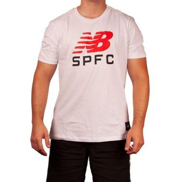 Imagem de Camisa São Paulo New Balance 2024 Masculino  Algodão Branca