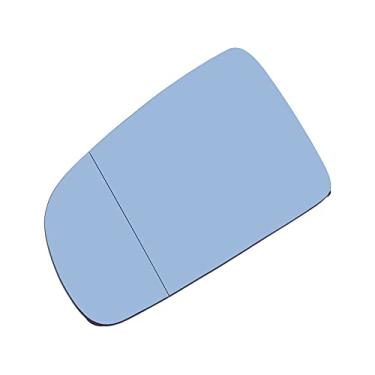Imagem de RAGBUSCLE Vidro de espelho lateral de substituição aquecido com placa traseira, vidro espelhado aquecido retrovisor, compatível com Audi A3/S3 8P, lado esquerdo azul do motorista