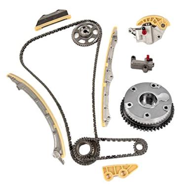 Imagem de cycwer Kit de corrente de distribuição do motor com ajustador de eixo de comando 13520-RAH-A01 Apto para TSX ILX Accord Civic Crosstour CR-V 2.4L peças de reposição com engrenagem VVT