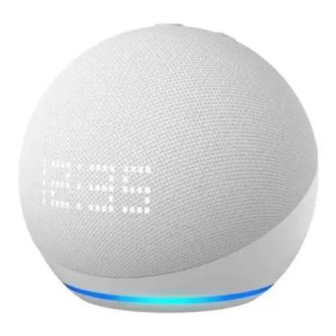 Imagem de Echo Dot 5 Geração Com Relógio Smart Speaker Com Alexa Lançamento Bran