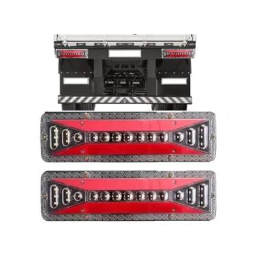 Imagem de Par Lanterna Traseira Led Sequencial Caminhão carretinha trailer KLX Qualidade e Inovação