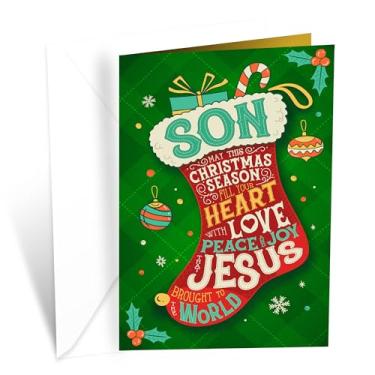 Imagem de Prime Greetings Cartão de Natal Religious Son, feito nos EUA, ecológico, cartolina grossa com envelope premium 12,7 cm x 19,7 cm, embalado em embalagem protetora