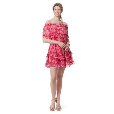 Imagem de Jessica Simpson Minivestido curto feminino Amaya com ombros de fora, Summer Bloom - Cabaré, GG