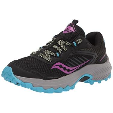Imagem de Saucony Tênis de corrida feminino Excursion Tr15 Trail, Preto/Raz/Limão, 8.5