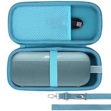 Imagem de Lebakort Capa rígida compatível com alto-falante portátil Bose SoundLink Flex 2ª geração/Bose SoundLink Flex, capa azul pedra
