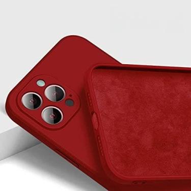 Imagem de Capa de telefone quadrada de silicone macio líquido para iphone 11 12 13 pro xs xr max mini 7 8 se 2020 x plus capa traseira à prova de choque, p, para iphone 12 6.1