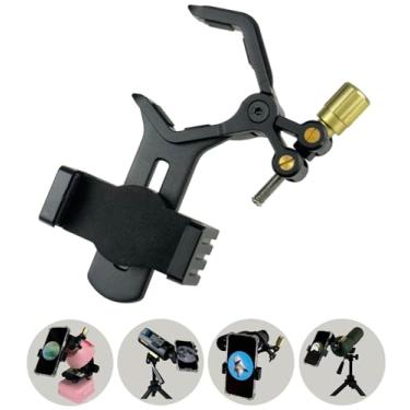 Imagem de Suporte adaptador de telefone para telescópio SpectrumOI para telescópio, binóculos, telescópio, microscópio, suporte de metal para monocular, serve para oculares de 5,3 cm e qualquer smartphone