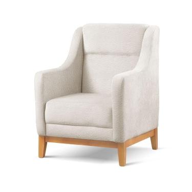 Imagem de Poltrona Encosto Alto Para Sala áquila bouclé Nude 400