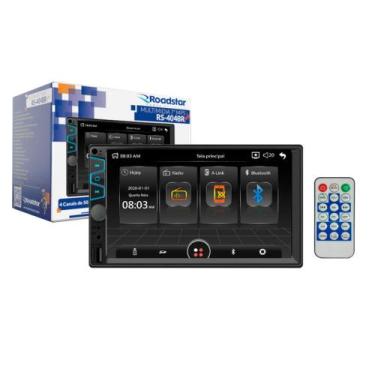 Imagem de Central Multimídia Automotivo Roadstar MP5 2DIN Bluetooth Touch Espelh