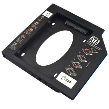Imagem de Adaptador HDD SSD Multilaser P/Notebook Sata II e III Baia 12,7mm CD/D