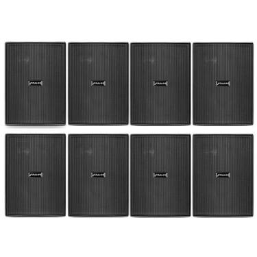Imagem de Kit 8 Caixas Acústicas Frahm PS200 New Passiva Preta - 30 Watts Rms