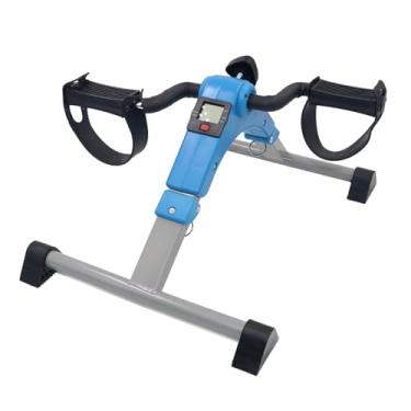 Imagem de UGPLM Mini bicicleta ergométrica dobrável pedal exercitador display digital portátil dobrável treinamento para academia fitness indoor esporte, Azul