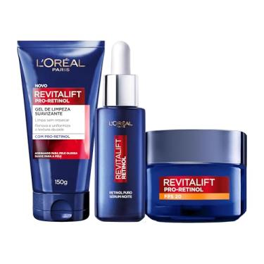 Imagem de L'Oréal Paris Kit Revitalift Pro Retinol: Gel De Limpeza Sérum E Creme