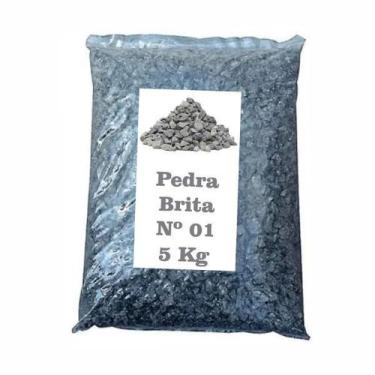 Imagem de Pedra Brita para Jardim n 01 Cinza Pacote 5 Kg - S.O.S Lar