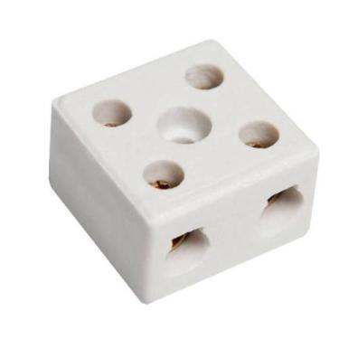 Imagem de Conector porcelana grande 2 polos 16mm 30a 600v fertak