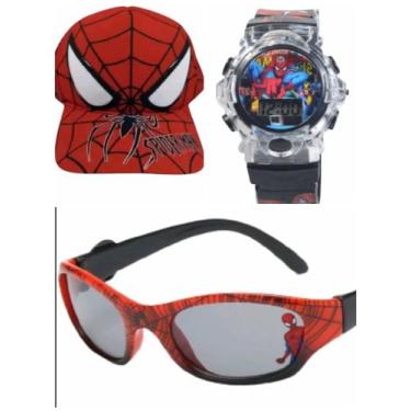 Imagem de Relogio digital e musical mais bone e oculos do homem aranha , um otim