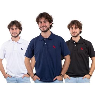 Imagem de Kit 3 Camisa Polo As Melhores Camisetas É Aqui Na Estilo Rei, Kit 3 az
