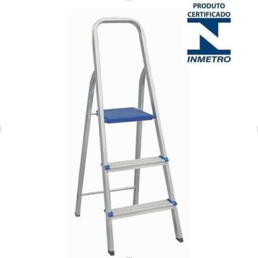 Imagem de Escada De Alumínio 3 Degraus Domestica Real - Real Escadas