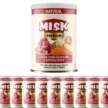 Imagem de Kit 10 Ração Úmida Natural Misk Carne C/ Cenoura Batata Doce