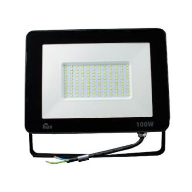 Imagem de Refletor led 100w 6500k preto bivolt - KIAN, Branca, 100W, 1
