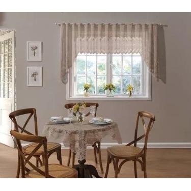 Imagem de Cortina De Renda Cascata Cozinha 3 X1.00 Arabesco - Interlar Cor Deser