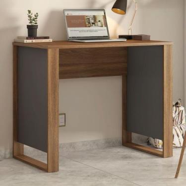 Imagem de Mesa Escrivaninha Office Morada Amêndola/Grafito - Demóbile - Demobile
