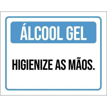 Imagem de Placa Sinalização - Álcool Gel Higienize As Mãos 27X35 - Sinalizo