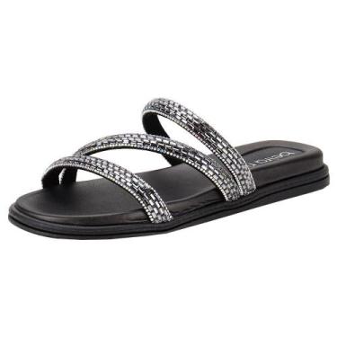 Imagem de Tamanco feminino flat beira rio 8488108, Preto, Cinza, 36