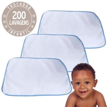 Imagem de 3 pcs Trocadores Portáteis 70x50 Bebê Absorvente Multiuso - Branco com