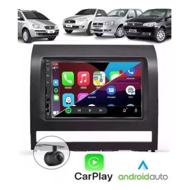 Imagem de Central Multimídia 2 Din Mp5 Fiat Palio Siena Câmera Moldura - Knup, C