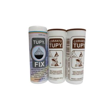 Imagem de Kit 2 Corantes Tintura Várias Cores 45g + 1 Fixador Tupy Fix, Marrom