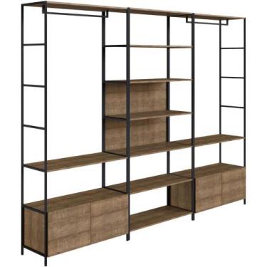 Imagem de Closet 4 Estantes Industrial Steel Quadra Artesano 270 cm (largura) MD