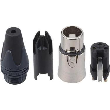 Imagem de Conector xlr femea 3 polos nickel nc3fxx-d neutrik