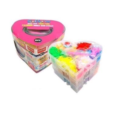 Imagem de Kit De Elásticos Para Pulseiras Coração 4500 Peças Shiny Toys 001202