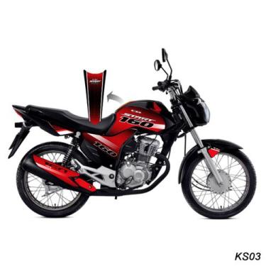 Imagem de Adesivo Kit Personalizado Vermelho CG 160 Start 16-22 - Resitank