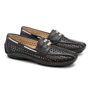 Imagem de Mocassim Ortopédico Feminino Couro Conforto Macio Leve - Franca Brasil