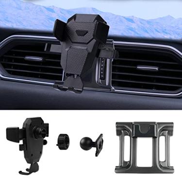 Imagem de Karltys Suporte de telefone de carro para Mazda CX-5 2017-2025 acessórios CX5 suporte de saída de ar para telefones de 4-7 polegadas mãos livres capa grossa suporte móvel amigável