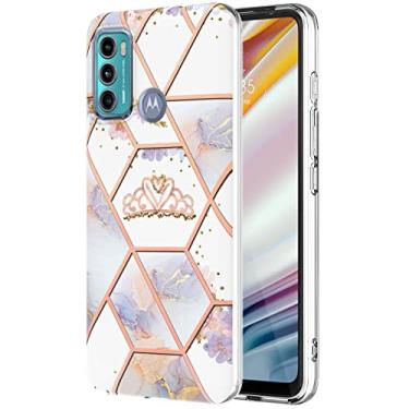 Imagem de Monwutong Capa de telefone de ajuste fino para Moto G60, capa para Moto G40 Fusion, capa com padrão de mármore IMD para meninas, com lente de câmera e função de proteção de tela para Moto G60/Moto G40