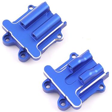 Imagem de Diff Cover Set (2PCS) Aluminum Upgrade Parts for Arrma 1/18 Granite Grom Mega 380 Brushed 4X4 Monster Truck & Typhon Grom Mega 380 Brushed 4X4 Small Scale Buggy & 1/12 AWD NASCAR RC Race Car, (Blue)