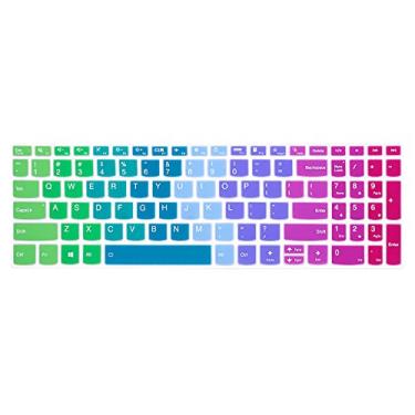 Imagem de WYGCH Capa de teclado para Lenovo Yoga 7i 39.6 cm 40.6 cm, IdeaPad 3/3i 15.6 17.3, 5/5i 15.6 17.3/Flex 5/Flex 5 15.6, Yoga Slim 7 15, Slim 7 15.6, ThinkBook 15/15P G2 G3 G4 (Arco-íris)