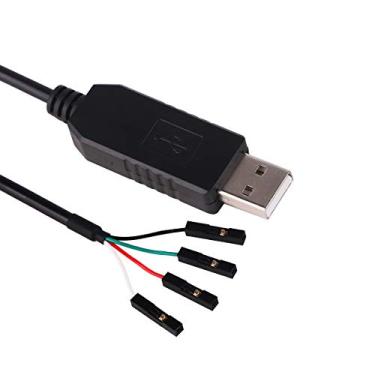 Imagem de Green-utech Cabo adaptador USB para TTL Serial 3.3V TX RX Signal 4 pinos 0.3 cm Pitch soquete fêmea FT232RL Chip Windows 11 10 8 7 XP Vista