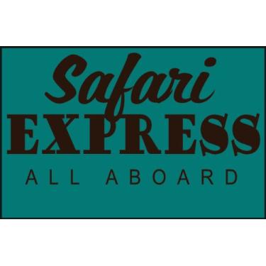Imagem de Wall Decor Plus More Adesivo de parede Safari Express All Aboard para quarto de criança 53 cm L x 30 cm A - Marrom chocolate marrom
