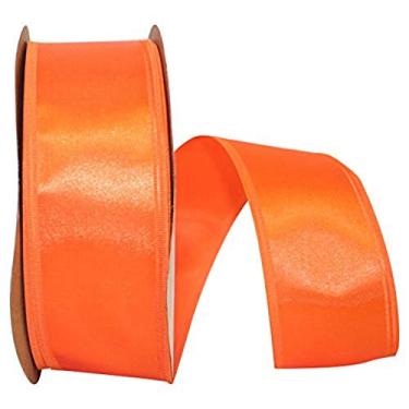Imagem de Reliant Ribbon Fita de borda com fio Dyna Satin Ez, 5,7 cm x 45 m, laranja