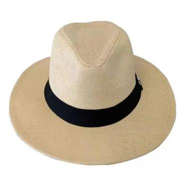 Imagem de Chapéu Masculina  Panamá Aba Larga Casual Praia Unissex 56cm - HHW, Be