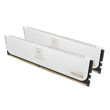Imagem de TEAMGROUP T-Create Expert Overclocking 10L DDR5 32GB Kit (2 x 16GB) 6000MHz (PC5-48000) CL38-46-46-76 Intel XMP 3.0 & AMD Expo Módulo de Memória de Desktop Compatível Ram Branco -