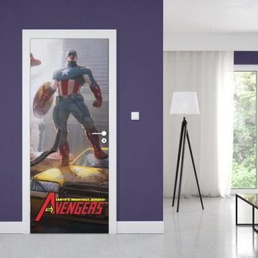 Imagem de Adesivo de Porta Capitão América 02 - Império da Impressão, G - 90cm x